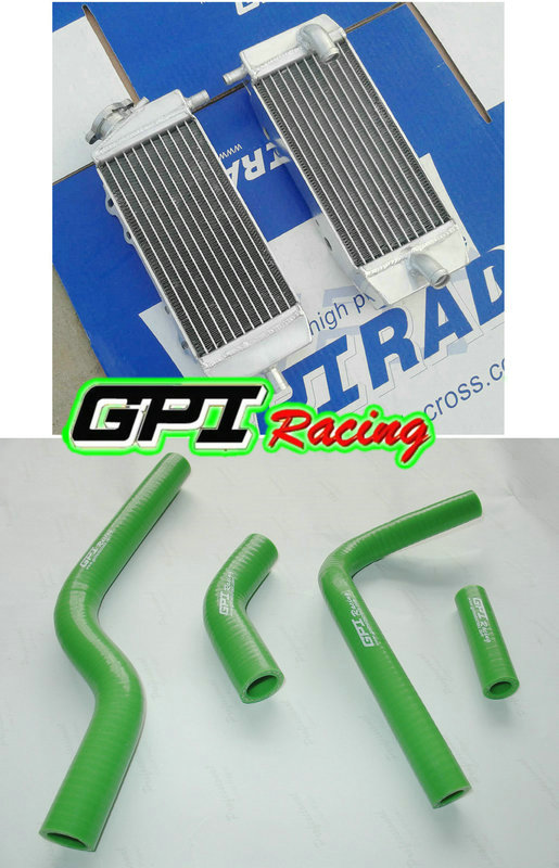 thumbnail image 2 of Polisport Green Radiator Shroud Set 06-08 KX250F 2 of 14