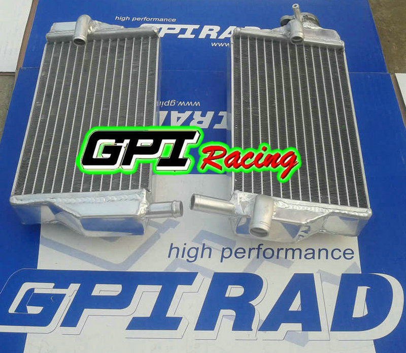 WORK Cooling Radiator For Honda CR250R CR 250 R 2-Stroke 2002-2007 - Includes Cap, Polished Aluminum