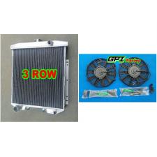 3ROW ALUMINUM RADIATOR &2x FAN 54 55 56 FORD FAIRLANE CAR SEDAN WAGON MAINLINE