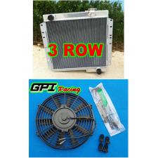 Aluminum Radiator for Toyota Land Cruiser FJ40 FJ45 Petrol MT LandCruiser + fan