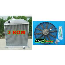 ALUMINUM RADIATOR 1942-1948 Ford/Mercury Cars w/Chevy Engine 1945 1946 1947 +fan