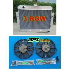 Aluminum Radiator +2x fan 1972-1986 Jeep CJ GM Chevy Config CONVERSION 1973 1985