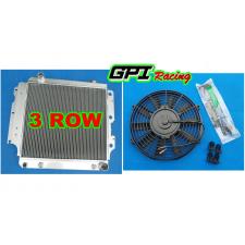 1987-2006 Jeep Wrangler w/Chevy V8 Aluminum Radiator + fan 2005 2004 2003 02 01