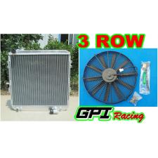 62MM 3 ROW aluminum radiator toyota HILUX LN106 LN111 Diesel 88-98 AT/MT + fan