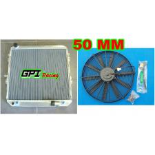 50MM GPI aluminum radiator +fan Toyota Surf Hilux 2.4/2.0 LN130 AT/MT