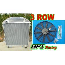 1924-1927 Ford Model T / T Bucket Chevy Engine Aluminum Radiator 1925 1926 + FAN