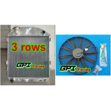 62mm 3 row aluminum radiator +FAN for Ford model-T Bucket Ford engine 1924-1927