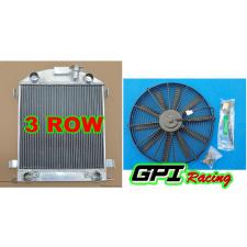 3 row Aluminum Radiator + FAN for FORD Model A FLATHEAD ENGINE 28 29 1928 1929