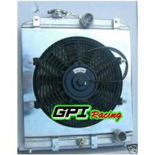 3row 56MM Aluminum Radiator 92-00 Honda Civic EK EG D15 D16 B16 B18 + FAN Shroud