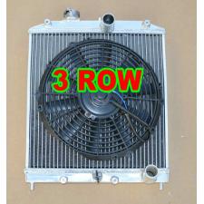 3ROW ALUMINUM RADIATOR + FAN 92-00 Honda CIVIC EJ/EK/DEL SOL EG/INTEGRA DB DC 93