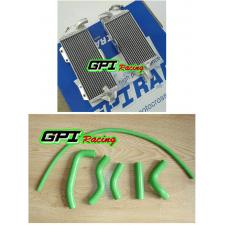 aluminum radiator + silicone hose Kawasaki KX500 KX 500 2-stroke 1988-2004 99 02
