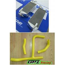 R&L aluminum Radiator +YELLO HOSE Suzuki RMZ250 RMZ 250 2010-2012 2011 10 11 12