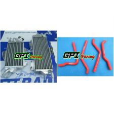 aluminum Radiator & BLUE hose Kawasaki KX125 Kx125 1990-1992 1991 1992 92 91