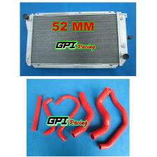 aluminum radiator +blu hose Ford EF EF2 EL NF NL DF DL Falcon Fairline Fairmont