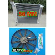 CUSTOM ALUMINUM ALLOY RADIATOR &FAN MG MGA 1500,1600, 1622, DE LUXE MT 1955-1962