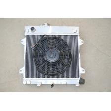 Aluminum radiator +FAN for BMW E30 M10 316i 318i MT 1982-1991 83 84 85 86