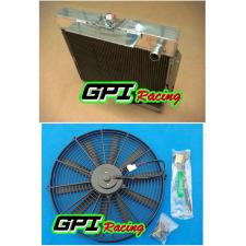 Aluminum Radiator &fan for FORD Falcon XA XB XC FAIRLANE ZF ZG 6 cyl 72-77 AT/MT
