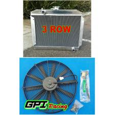 3ROW Aluminum Radiator &FAN for DATSUN 180B Manual 1971 1972 1973 1974 1975 1976