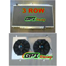 Aluminum Radiator +shroud +fans for NISSAN GU PATROL Y61 PETROL 4.5L 97-01 AT/MT