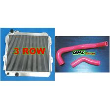 TOYOTA HILUX LN85 LN60 LN61 LN65 2.4LTR DIESEL MT Aluminum Radiator & red HOSE
