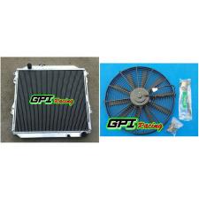 Aluminum radiator for TOYOTA Hilux Surf KZN185 3.0L Diesel 1996-2002 Manual +FAN