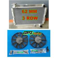 3 ROW TOYOTA LANDCRUISER 60 SERIES HJ60 HJ61 HJ62 ALUMINUM RADIATOR MANUAL+FAN