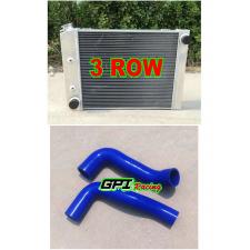 Aluminum Radiator +blue HOSE Ford Cortina 6 Cylinder TC TD TE TF 72-82 AT/MT