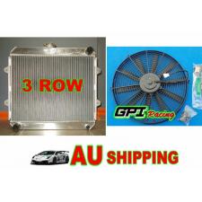aluminum Radiator +FAN TOYOTA HILUX RN85 RN90 22R 2.0L Petrol Manual 88-97