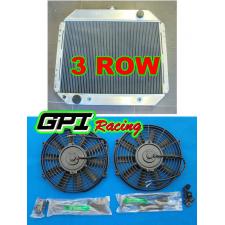3ROW Aluminum Radiator for FORD F100 F150 F250 F350 V8 67-81 Bronco F-250 + FANS