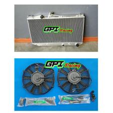 Aluminum Radiator +FAN for TOYOTA Camry SV20 SV21 SV22 1.8L 2.0L 87-1992 AT/MT
