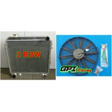 Aluminum Radiator &FAN for Toyota 4 Runner HILUX VZN130 3.0L 3VZ-FE V6 Petrol