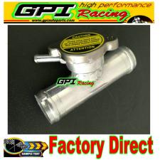 38MM POLISHED ALUMINUM IN LINE RADIATOR HOSE FILLER NECK CAP 1-1/2